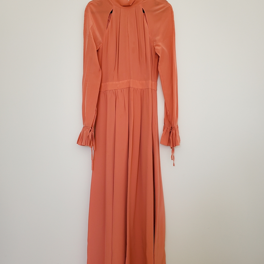 STINE GOYA Peach Silk Gown - Picture 2 of 7